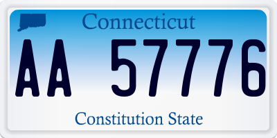 CT license plate AA57776