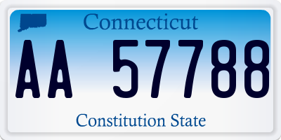 CT license plate AA57788