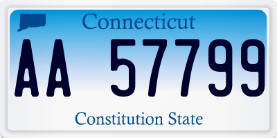 CT license plate AA57799