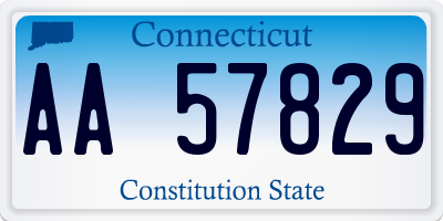 CT license plate AA57829