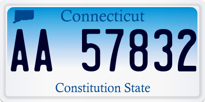 CT license plate AA57832