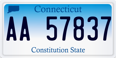 CT license plate AA57837