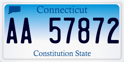 CT license plate AA57872