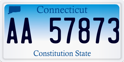 CT license plate AA57873