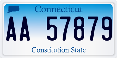 CT license plate AA57879
