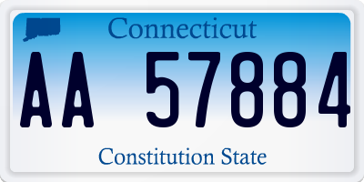 CT license plate AA57884