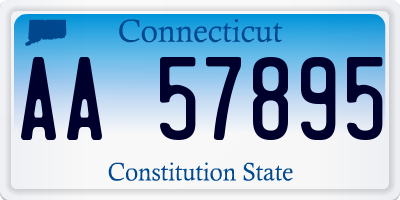 CT license plate AA57895