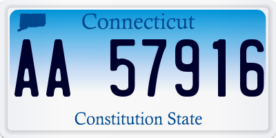 CT license plate AA57916