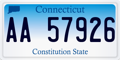 CT license plate AA57926