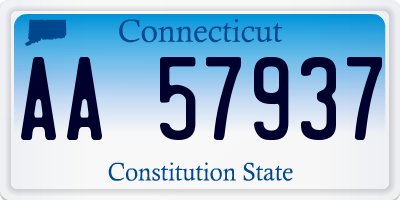 CT license plate AA57937