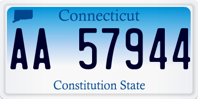 CT license plate AA57944