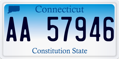 CT license plate AA57946