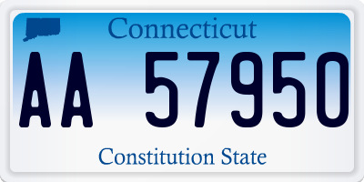 CT license plate AA57950