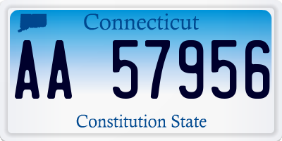 CT license plate AA57956