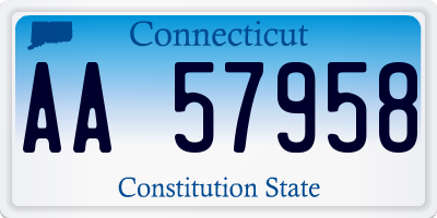 CT license plate AA57958