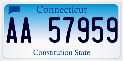CT license plate AA57959