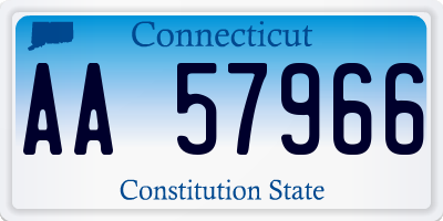 CT license plate AA57966