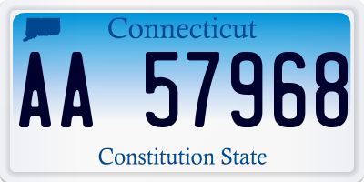 CT license plate AA57968