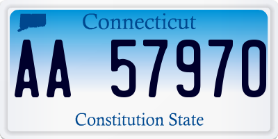 CT license plate AA57970