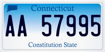 CT license plate AA57995