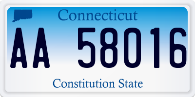 CT license plate AA58016