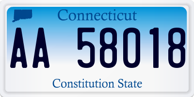 CT license plate AA58018