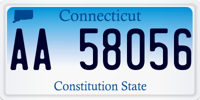 CT license plate AA58056
