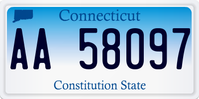 CT license plate AA58097