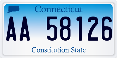 CT license plate AA58126