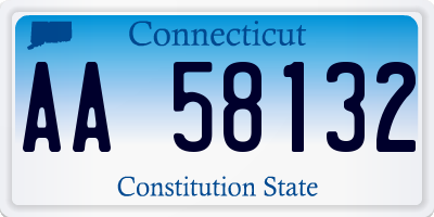 CT license plate AA58132