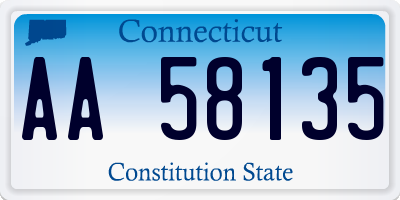 CT license plate AA58135