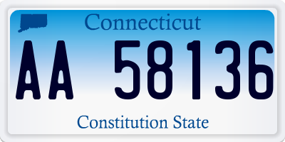 CT license plate AA58136