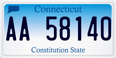 CT license plate AA58140