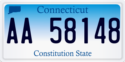 CT license plate AA58148