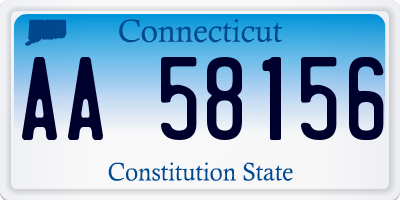 CT license plate AA58156