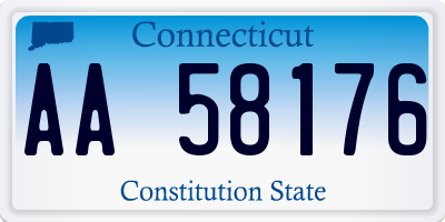 CT license plate AA58176