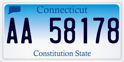 CT license plate AA58178