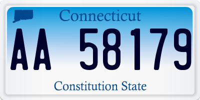 CT license plate AA58179