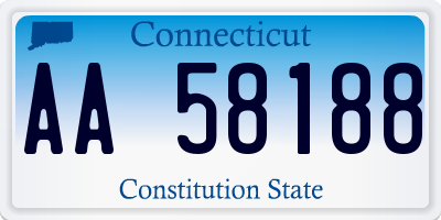 CT license plate AA58188