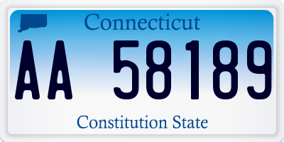 CT license plate AA58189