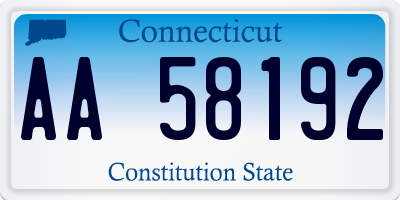 CT license plate AA58192