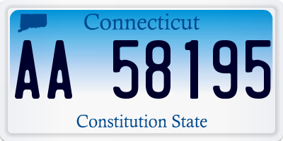 CT license plate AA58195