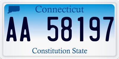 CT license plate AA58197