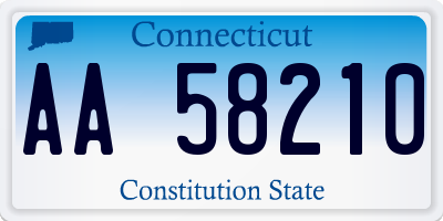 CT license plate AA58210