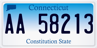 CT license plate AA58213