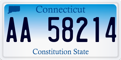 CT license plate AA58214