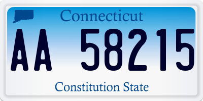 CT license plate AA58215