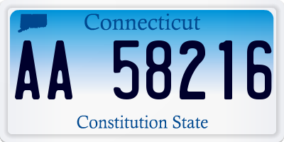 CT license plate AA58216