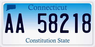 CT license plate AA58218