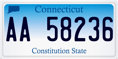 CT license plate AA58236